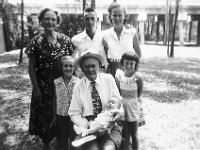 l-r:  back:  Grandpa W's third wife?, Van & Elizabeth Hinton front: Sandra Gail, Grandpa W holding Susan, Mary Van