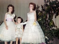 Sandra Gail, Susan & Mary Van Hinton - dressed for the prom