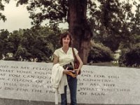 Susan at the Kennedy Memorial